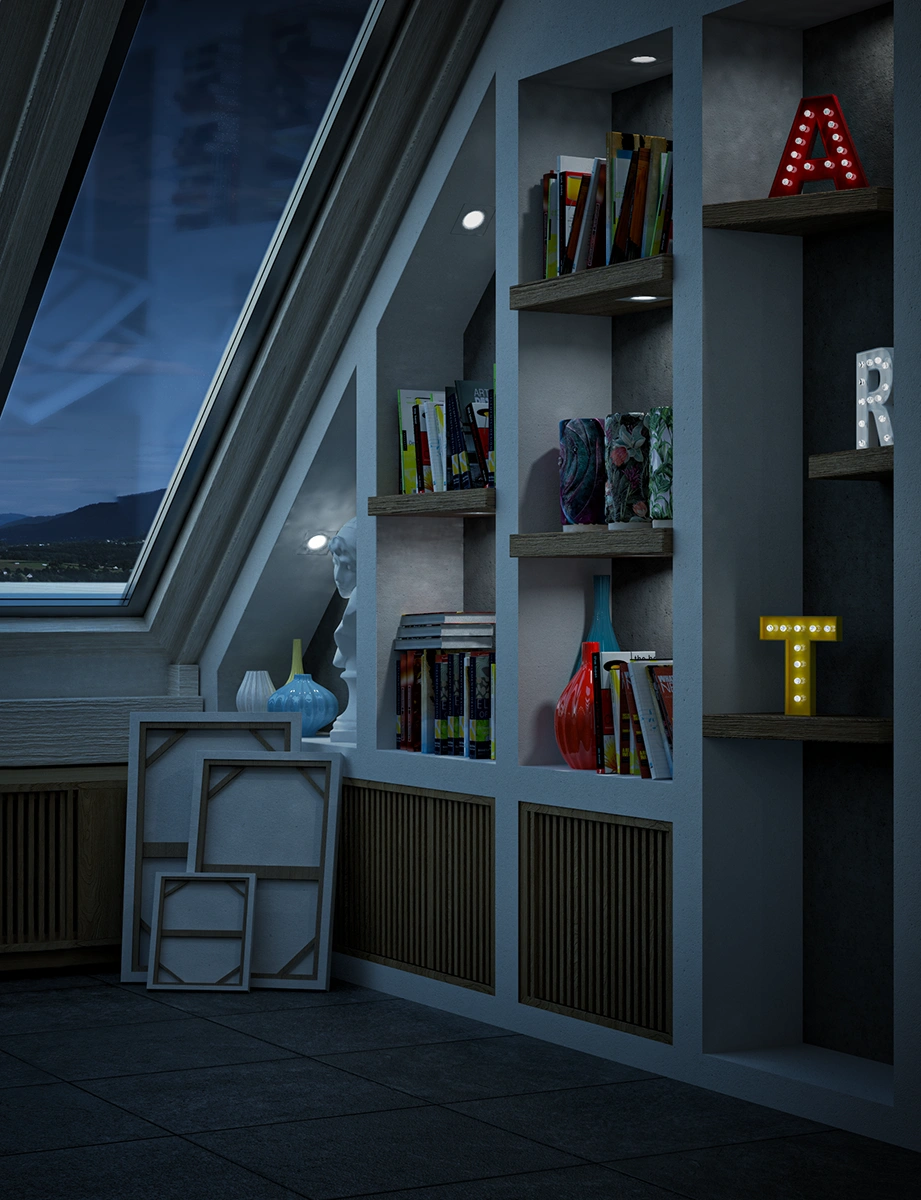 Rendering del progetto Atelier d'artista - vista 5