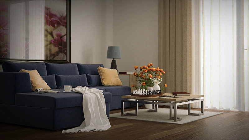 Rendering del progetto Salotto moderno - vista 3